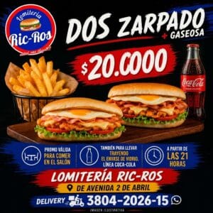 Dos "Zarpados"+Papas fritas+Gaseosa (copia)