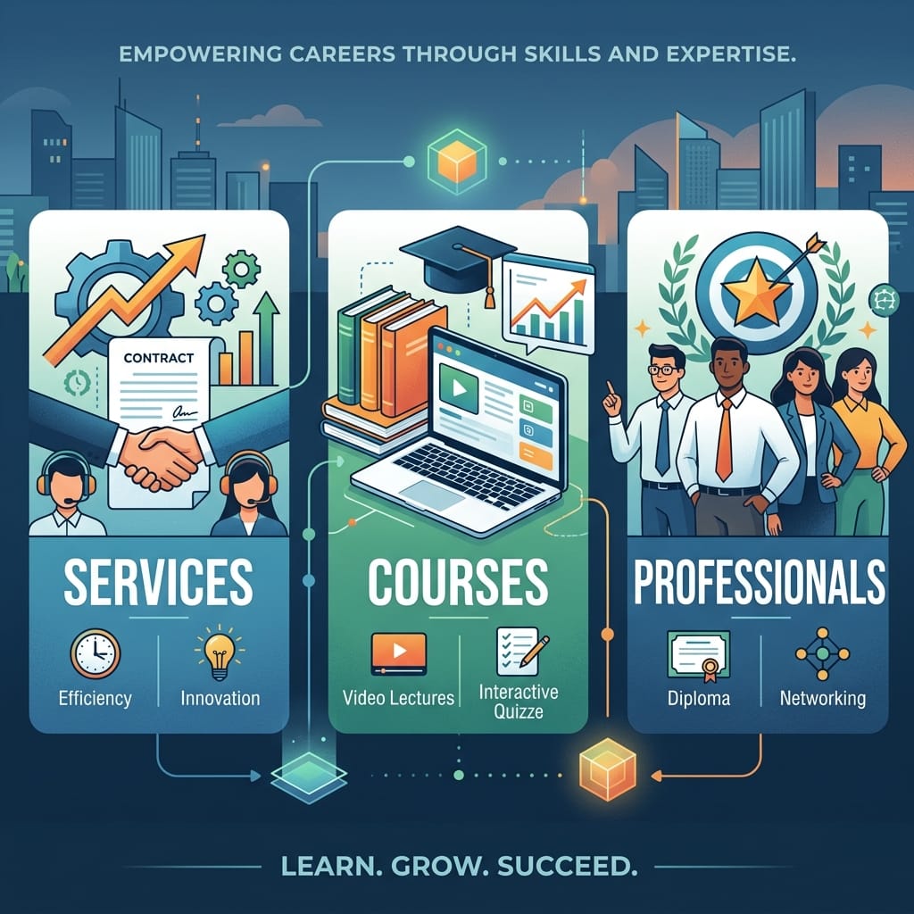 Servicios, Cursos y Profesionales