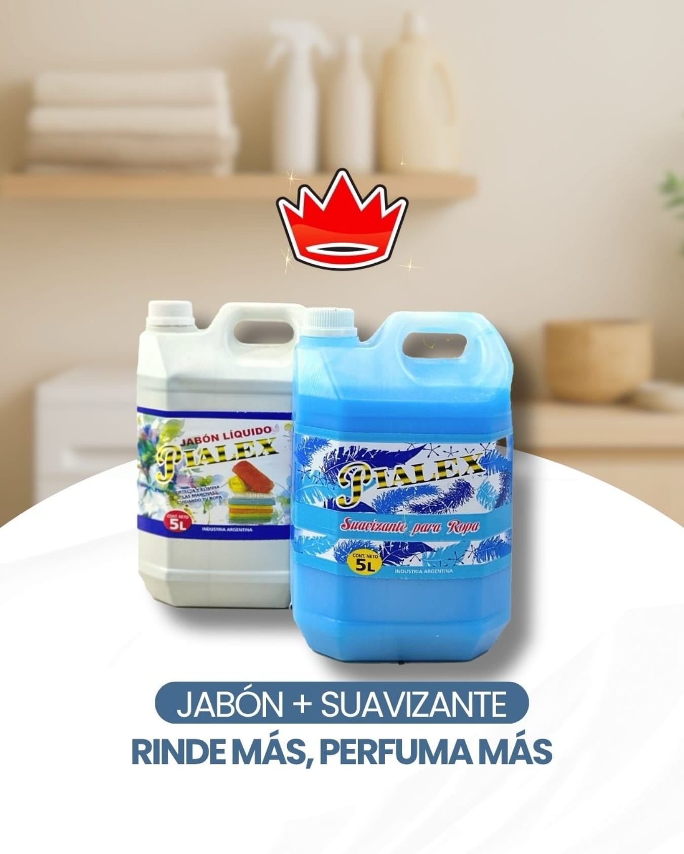5L de Jabón para Lavar más 5L de Suavizante para Ropa