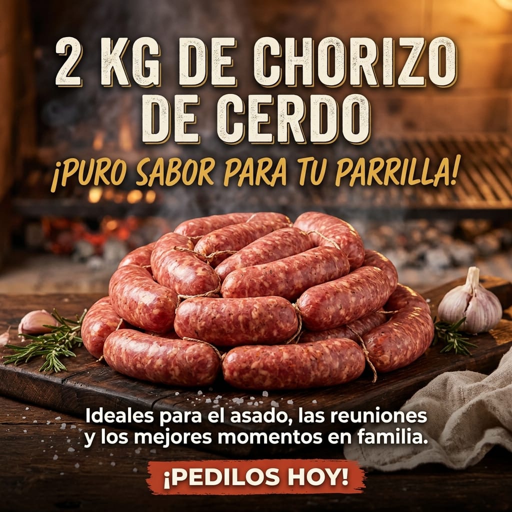 2 Kg de Chorizo de Cerdo