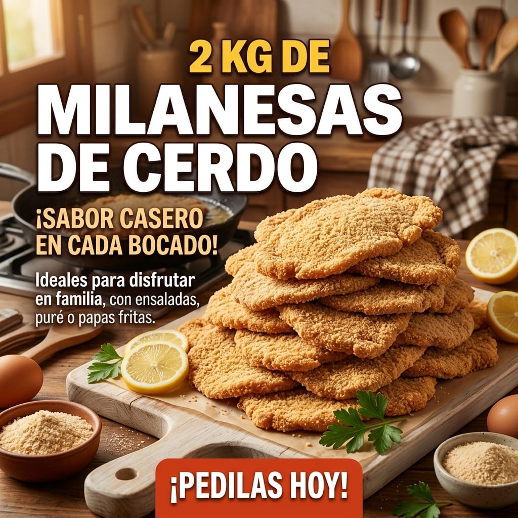 2 Kg de Milanesas de Cerdo