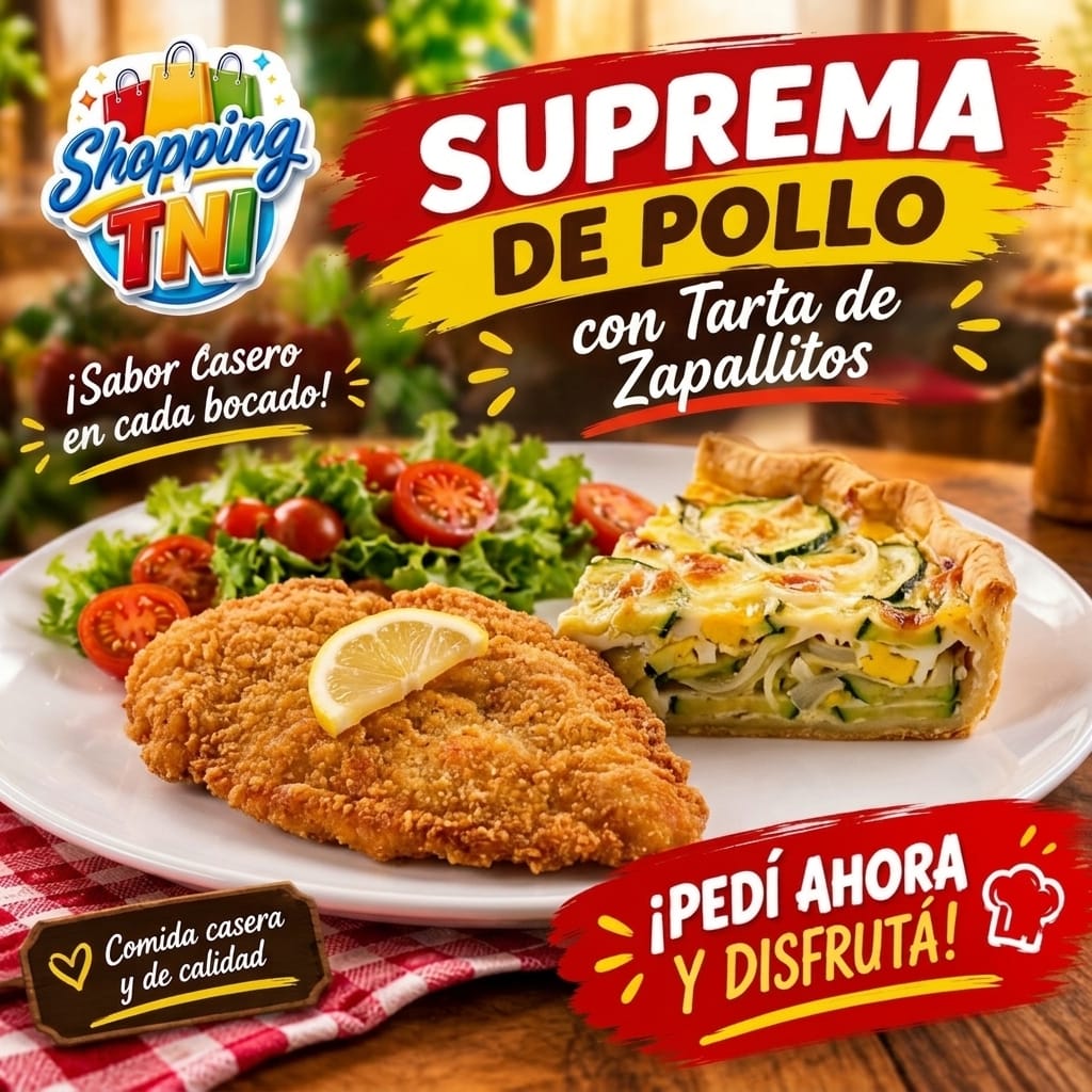 Suprema de Pollo con Tarta de Zapallitos